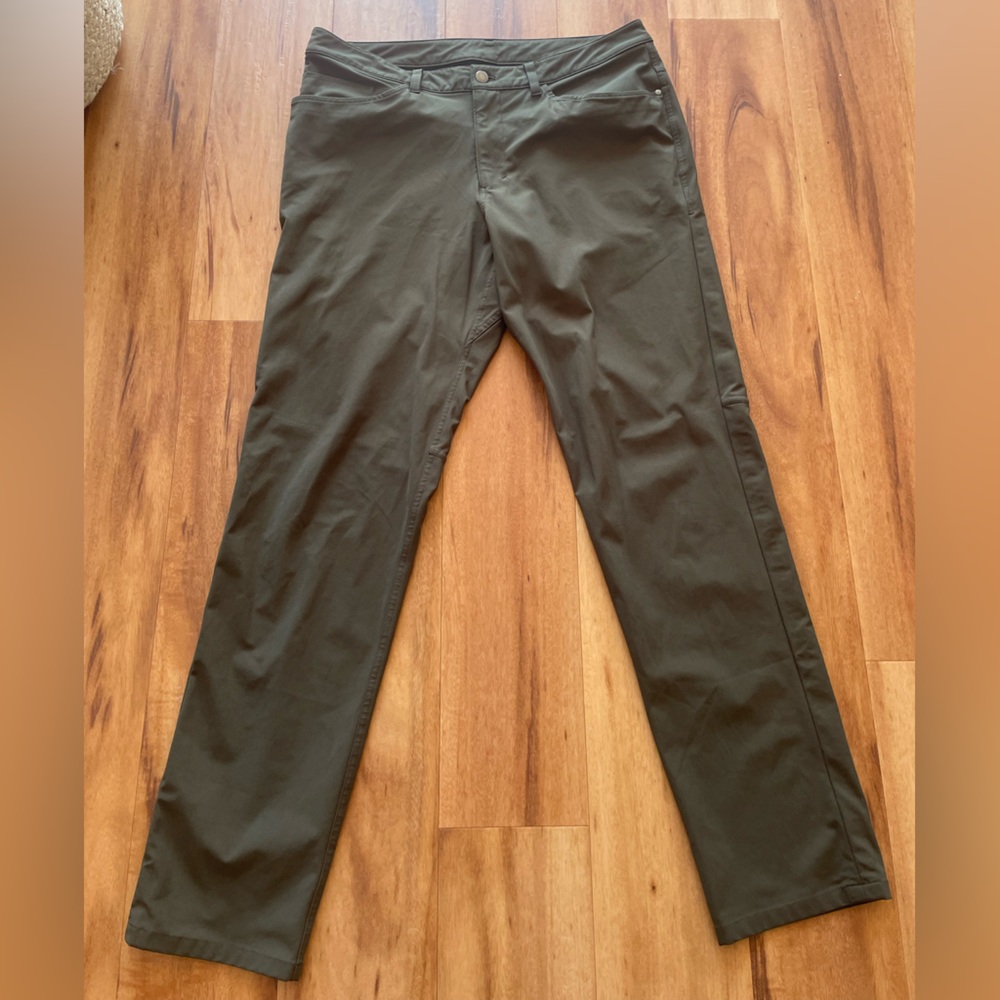 Men's Lululemon Commission Pants 34x34 Olive Green